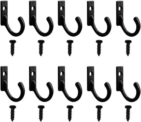 20 Pcs Wall Mounted Single Hooks Metal Coat Hooks Small Hanging Hooks Clothes Hat Hanger Hooks with Screws for Towel Key Cap in Saudi Arabia