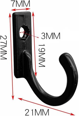 20 Pcs Wall Mounted Single Hooks Metal Coat Hooks Small Hanging Hooks Clothes Hat Hanger Hooks with Screws for Towel Key Cap in Saudi Arabia