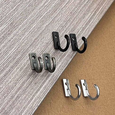 20 Pcs Wall Mounted Single Hooks Metal Coat Hooks Small Hanging Hooks Clothes Hat Hanger Hooks with Screws for Towel Key Cap in Saudi Arabia