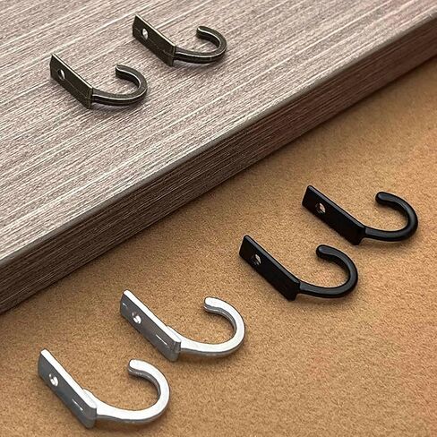 20 Pcs Wall Mounted Single Hooks Metal Coat Hooks Small Hanging Hooks Clothes Hat Hanger Hooks with Screws for Towel Key Cap in Saudi Arabia