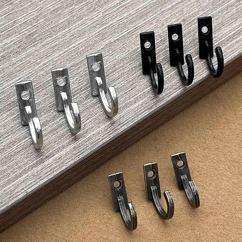 20 Pcs Wall Mounted Single Hooks Metal Coat Hooks Small Hanging Hooks Clothes Hat Hanger Hooks with Screws for Towel Key Cap in Saudi Arabia