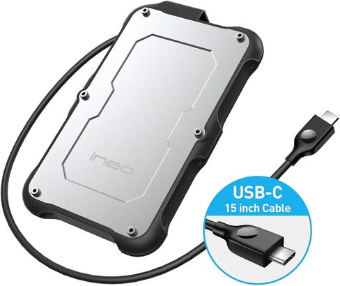 انيو حافظة قرص صلب خارجي متين مقاوم للماء والصدمات لـ 2.5 انش 9.5 ملم او 7 ملم ساتا HDD SSD (USB 3.0 نوع A، T2580) in Kuwait