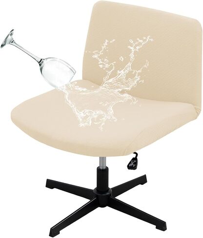 HAOYONG Armless Chair Cover Criss Cross Chair Cover Velvet Armless Office Desk Chair Slipcover Modern Mid Back Accent Chair Cover Washable Removable Chair Protector for Accent Chair Without Arms in Saudi Arabia