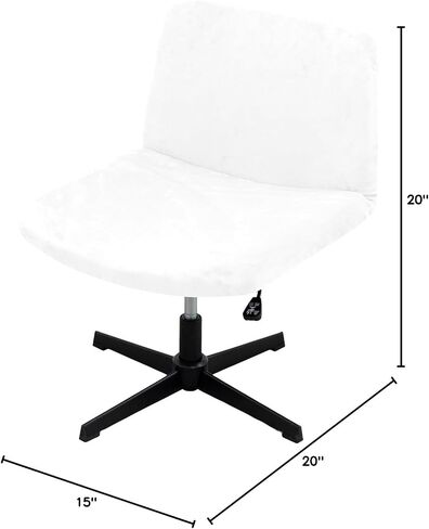 HAOYONG Armless Chair Cover Criss Cross Chair Cover Velvet Armless Office Desk Chair Slipcover Modern Mid Back Accent Chair Cover Washable Removable Chair Protector for Accent Chair Without Arms in Saudi Arabia