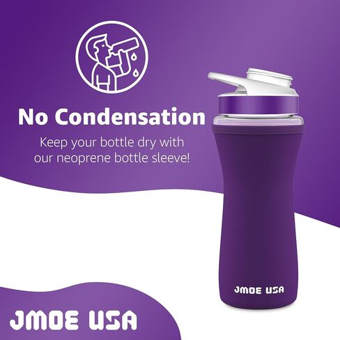 Jmoe USA 16oz Sleeve for Cirkul Water Bottle | Fits 16 oz Plastic and Stainless Steel Bottles | Neoprene Sweat Absorbing Material | Fitted Design | 2-Pack | Insulated Cover in Saudi Arabia