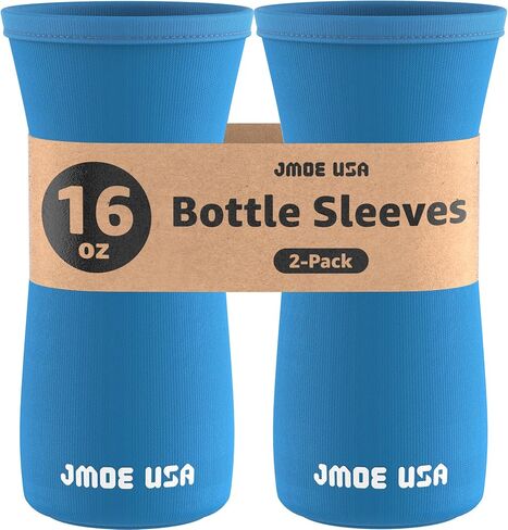 Jmoe USA 16oz Sleeve for Cirkul Water Bottle | Fits 16 oz Plastic and Stainless Steel Bottles | Neoprene Sweat Absorbing Material | Fitted Design | 2-Pack | Insulated Cover in Saudi Arabia