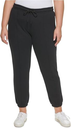 بنطال رياضي للسيدات من DKNY Sport Plus عالي الارتفاع باللون الأسود 1X in Saudi Arabia