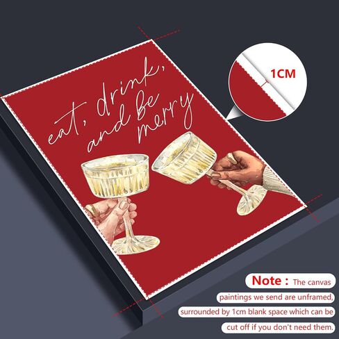 BTNXWL Red North Pole Sign Ticket Prints Christmas Canvas Wall Art, North Pole Sign Christmas Posters for Room Aesthetic, Happy Holiday Pictures for Wall Decor 12x16in Unframed in Saudi Arabia