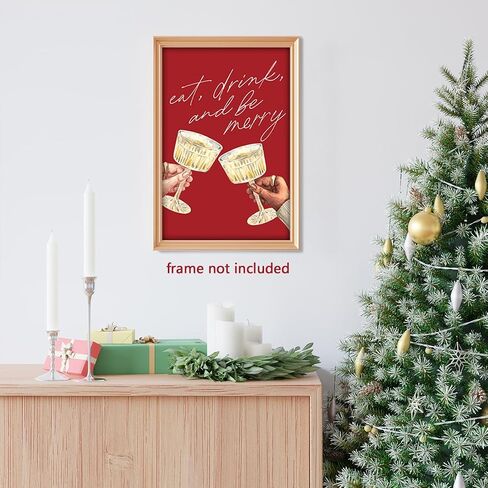 BTNXWL Red North Pole Sign Ticket Prints Christmas Canvas Wall Art, North Pole Sign Christmas Posters for Room Aesthetic, Happy Holiday Pictures for Wall Decor 12x16in Unframed in Saudi Arabia