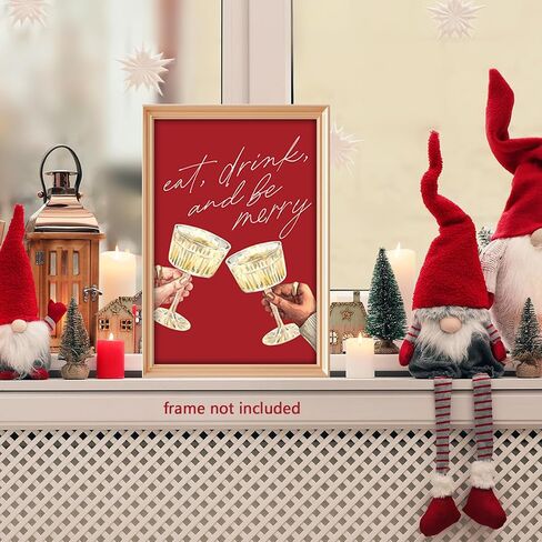 BTNXWL Red North Pole Sign Ticket Prints Christmas Canvas Wall Art, North Pole Sign Christmas Posters for Room Aesthetic, Happy Holiday Pictures for Wall Decor 12x16in Unframed in Saudi Arabia