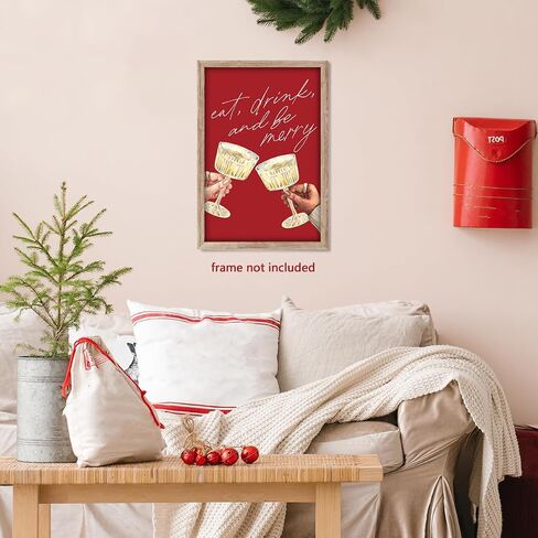 BTNXWL Red North Pole Sign Ticket Prints Christmas Canvas Wall Art, North Pole Sign Christmas Posters for Room Aesthetic, Happy Holiday Pictures for Wall Decor 12x16in Unframed in Saudi Arabia