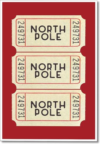 BTNXWL Red North Pole Sign Ticket Prints Christmas Canvas Wall Art, North Pole Sign Christmas Posters for Room Aesthetic, Happy Holiday Pictures for Wall Decor 12x16in Unframed in Saudi Arabia