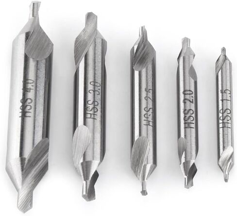 SAE 60 Degre Lathe Combined Lathe Mill Center Drill bit Countersink Bit Set Tool (SAE) in Saudi Arabia