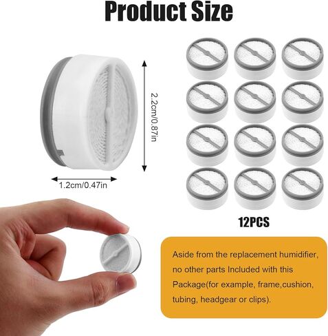 12-Packs HumidX Plus Accessories Compatible with AirMini and N20 Connector Replacement Humidifier Accessories Compatible with P10 Nasal Pillows & N20/N30 Nasal Masks (ONLY Humidifier) in Kuwait