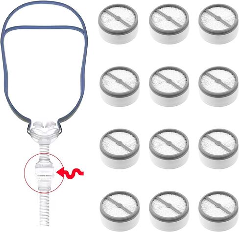 12-Packs HumidX Plus Accessories Compatible with AirMini and N20 Connector Replacement Humidifier Accessories Compatible with P10 Nasal Pillows & N20/N30 Nasal Masks (ONLY Humidifier) in Kuwait