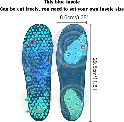 Acupressure Insoles, Magnetic Acupressure Insoles, Acupressure Insoles for Women, Shoe Insoles, Orthopedic Insoles (Blue-1Pair, M) in Saudi Arabia