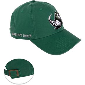 Desert Cactus Slippery Rock University Baseball Hat SRU Rocky Brimmed Embroirderd Hats Cap Adjustable Cloth Strap Adult (Style A) Green