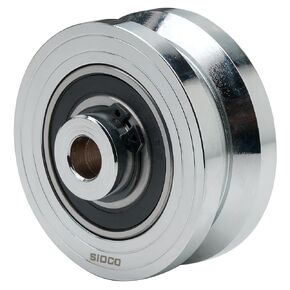 3 Inch V-Groove Wheel - Solid Steel - Sliding Gate Wheel – Heavy Duty –Track Wheel - Metal Gate Wheel - Inverted V Shape Wheel for Slide Gates with Bolt V Groove