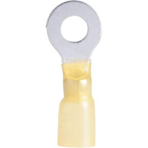 Gardner Bender AMT-108 Xtreme Environment Ring Terminal, Heat-Shrink Insulation, 12-10 Wire Gauge (AWG), 3 Pk., Yellow