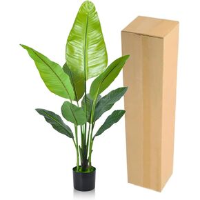 4FT Bird of Paradise Simulation Plant-Simulation Plant Betel Palm Tree, Without Modeling Simulation Tropical Palm Tree Potted for Home Office Decoration -1 Piece