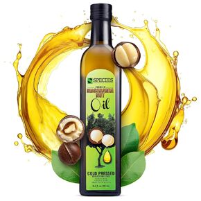 Species Nutrition Macadamia Nut Oil, Healthy Cooking Oil, Cooking Oil for Stir Fry, Sweet, Buttery, Great Tasting Oil, Omega 9 Monounsaturated Fats, Balanced Omega 3 & 6 Fats. (32 Servings)
