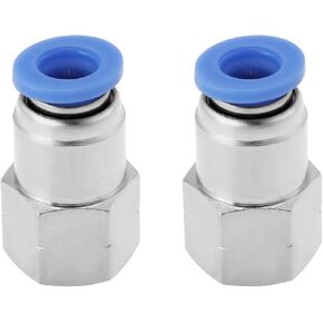 2pcs 7/16 UNF (20TPI) Internal Thread to 8mm Pneumatic Quick Connector 7/16 UNF Female Thread to 8mm Tube OD Pneumatic Fittings for Air Compression Systems