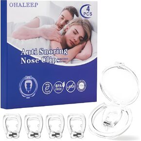 Anti Snoring Devices, Snore Stopper with Adjustable Magnet, Silicone Nose Clip Stop Snoring, Effective to Relieve Snoring, Snoring Solution Comfortable and Quieter Sleep, White, M in Kuwait