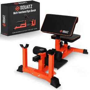آلة القرفصاء SQUATZ Sissy - مقعد قرفصاء قابل للطي لمحطة التمارين الرياضية المنزلية وتمارين الساق، مصمم لتدريب عضلات البطن والفخذين والأرداف، معدات متعددة الوظائف للياقة البدنية والتدريب