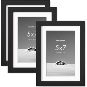 20x30 inch Picture Frame, 20x30 Photo Frames with 16x24 Removable Mat - High Definition Plexiglass - Vertical and Horizontal Display - Wall Hanging Poster Frame - Black, 3 Pack