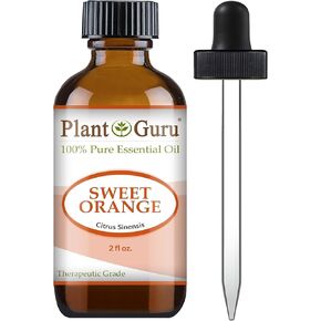 Sweet Orange Essential Oil 2 oz 100% Pure Undiluted Therapeutic Grade Citrus Sinensis, Cold Pressed from Fresh Orange Peel, Great for Aromatherapy Diffuser, Relaxation and Calming, Natural Cleaner.