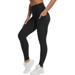 سروال يوجا نسائي عالي الخصر برباط قابل للتمدد من THE GYM PEOPLE، فائق النعومة للتحكم في البطن مع جيوب