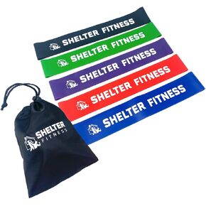 Premium Latex Mini Loop Resistance Bands - Versatile Workout Accessory, Ideal for All Fitness Levels, Non-Slip, Durable, 5 Resistance Levels - Convenient Carry Bag for Travel