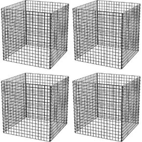 (4 Packs) Wire Plant Protector, 14.8" L x 14.8" W x 15.7" H Plant Protectors from Animals, Large Garden Plant Cage, Protect Plants, Shrubs and Vegetables from Rabbits, Heavy-Duty