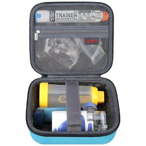 Elonbo Carrying Case for Portable Handheld Inhaler Nebulizer Machine, Asthma Inhaler Storage Case, Inhaler Spacer Travel Organize Bag, Black