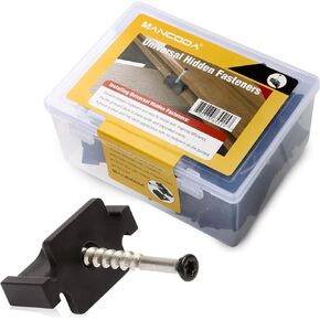 Hidden Deck Fasteners for Composite Decking Board, Composite Decking Clips & Plastic Hidden Fasteners with Screws, Universal Composite Deck Fasteners, 900 Per Box for 500 SQ.FT.