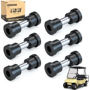 10L0L Complete Rear Leaf Springs & Shackles Bushing Sleeve kit for EZGO TXT Medalist 1994-up & Club Car DS 1981-up Golf Cart, Replace OEM 70289-G02 70291-G01, 1012303 1015583