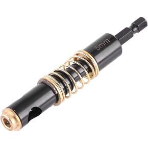 5mm Self Centering Bit, 1/4in Black High Speed Steel 5mm Drill Bit Hex Shank Door Window Cabinet Self Centering Hinge Tapper Core Hole Openning Puncher Bits (5mm)