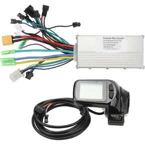 VGEBY Electric Motor Controller Display Kit, 36V 48V 60V 500W 28A Scooter Brushless Motor Speed Controller Kit 3 Mode Sine Motor Speed Regulator with Display