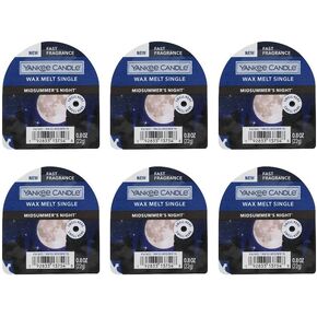 Yankee Candle Lot of 6 Wax Melt Singles - Midsummer's Night
