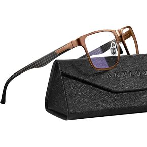ANYLUV Reading Glasses for Men Blue Light Carbon Fiber Computer Blocking Reader Glasses Mens Blocker 2.0 Magnification