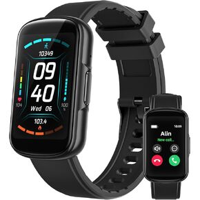 Parsonver Fitness Tracker with Bluetooth Calls, 24/7 Heart Rate Monitor, Sleep Tracker, Activity Trakcer, 110+ Sports Modes, Step Counter Pedometer, 1.57" HD Waterproof Smartwatch for Women Men, Black