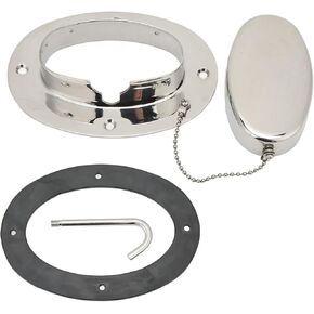 Oval Deck Pipe Hinged Chain Deck Pipe 304 Stainless Steel Chain Deck Pipe with Rubber Gasket Marine Yacht Accessories