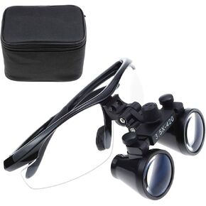 BoNew-Oral 3.5X420MM Surgical Binocular Loupe Magnifier Antifog Loupes Surgical Magnifier Optical Glasses (Black)