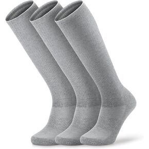 3 Pairs Over the Calf Socks for Men Women Cushioned Work Boot Socks Knee High Tube Socks