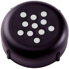 Revolutionary New 6-8 OZ Plastic Cheese Shaker Lids 1 Dozen. Rust Proof! (Black)