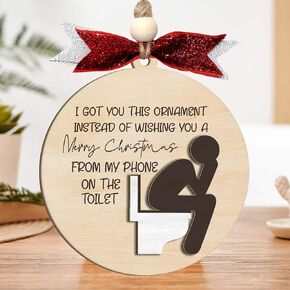 Funny Christmas Ornaments 2024, Naughty Ugly Christmas Tree Ornaments Wooden, Funny Ornaments for Adults, Christmas Ornament Gift for Bestfriend/Family, Funny (A7)