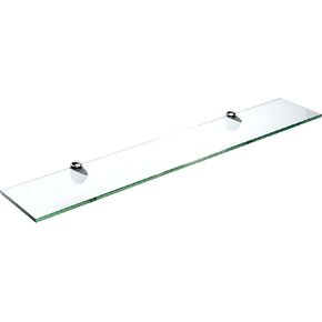Spancraft Glass Peacock Glass Shelf, Chrome, 6 x 27
