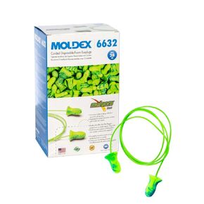 Moldex Meteors® Corded Small Disposable Foam Earplug 6632, NRR 33dB