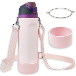 Silicone Boot Set for Owala Water Bottle 24 oz, 32 oz, 40 oz - Includes Non-Slip Sleeve, Shoulder Strap & Handle Strap, Perfect Owala Accessories, Fits Owala Tumbler, Owala FreeSip, Owala Candy Coated