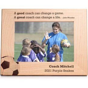 Lifetime Creations Football Coach Picture Frame Gift: Football Coach Gifts, Thank You Coach Appreciation Gift, Youth Football Head Coach, Flag Football Team Photo Frame (5" x 7" Landscape)